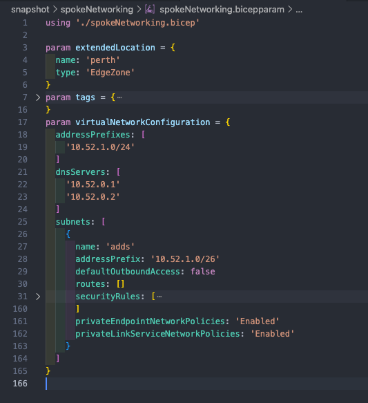 Bicep Snapshot Param