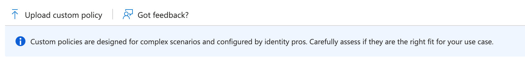 Custom Policies Warning